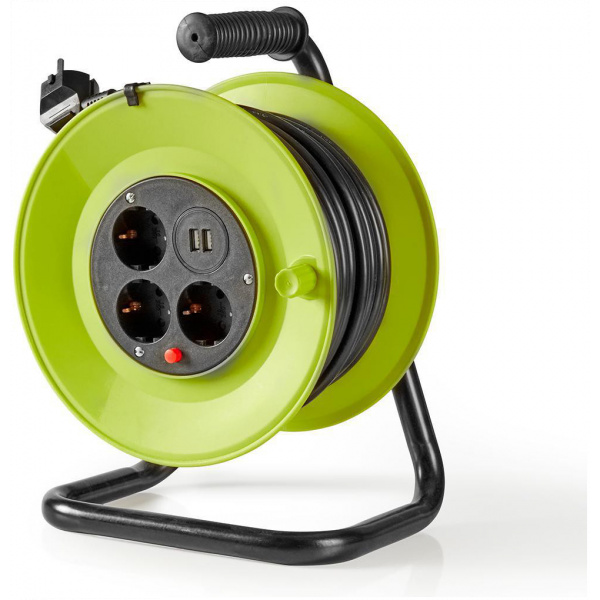 Nedis táp toldókábel elosztóval (3x aljzat) 230V 25m, 2x USB töltőporttal #3
