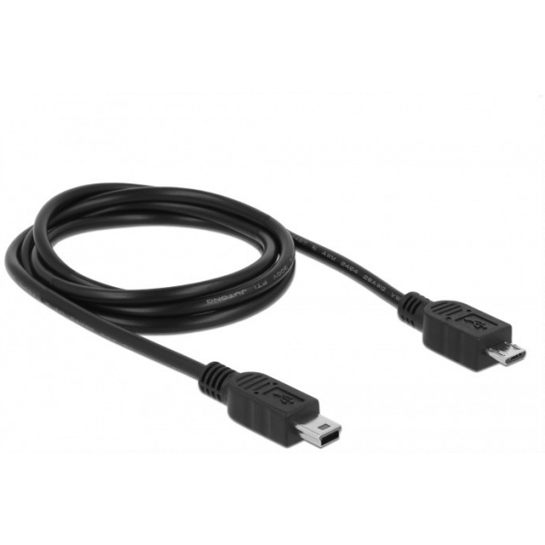 Delock USB micro B – USB mini kábel, 1m #2