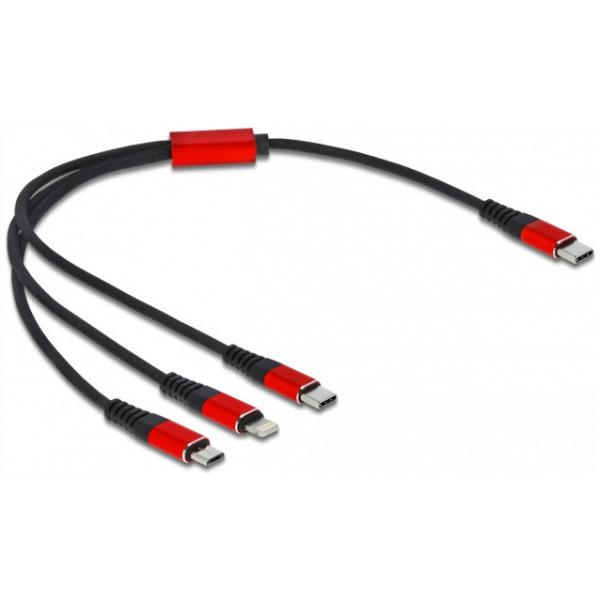 Delock USB 3-in-1 kábel szett (USB-C>Lightning™, Micro USB, USB Type-C™) 30cm #2
