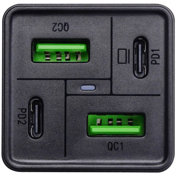Akyga 2x USB-A + 2x USB-C gyorstöltő Quick Charge 4+ funkcióval (220V), max 65W #3