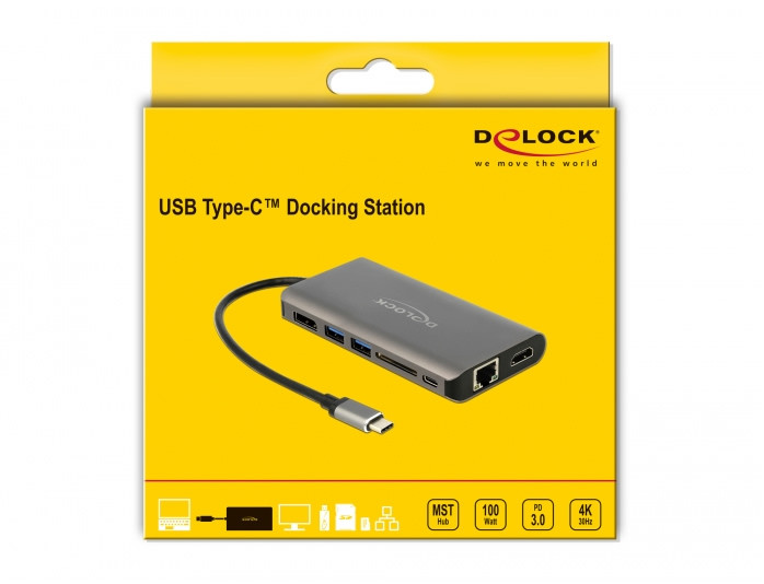 Delock USB Type-C™ dokkolóállomás HDMI 4K / DP / USB 3.2 / SD / LAN / PD 3.0 #3