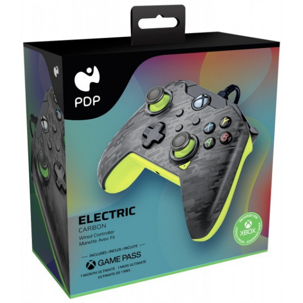 PDP Xbox vezetékes kontroller Series X|S/Xbox One/PC-hez (Electric Carbon) #5