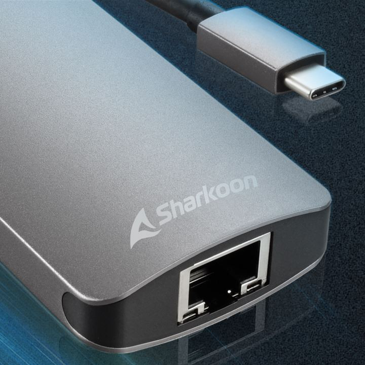 Sharkoon USB 3.0 Type-C 8-in-1 dokkoló kártyaolvasóval #4