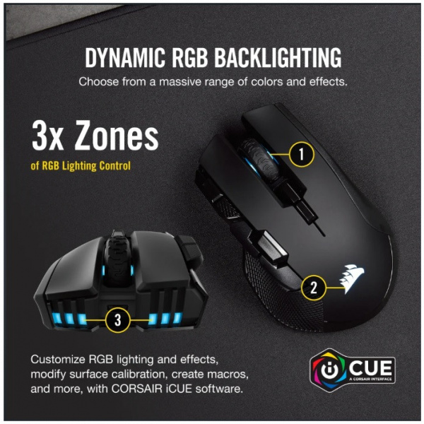 Corsair Ironclaw RGB Wireless / Wired Gamer egér #5