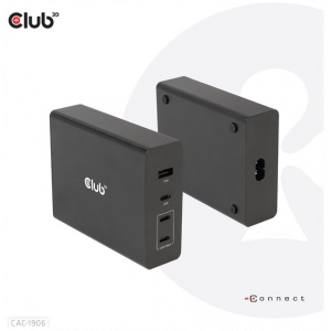 Club3D CAC-1906 4-port USB-A/C 132W GaN gyorstöltő PD3.0 támogatással #2