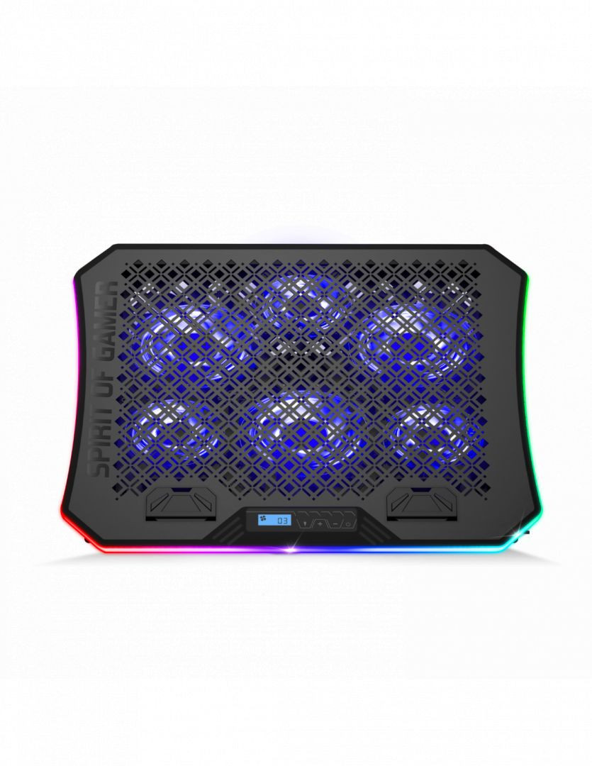 Spirit of Gamer Airblade 1200 notebook hűtő (kék+RGB LED) #3