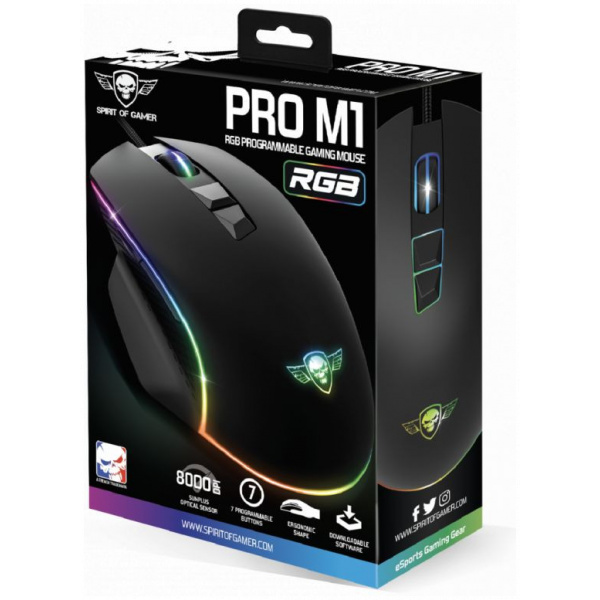 Spirit of Gamer PRO-M1 RGB Gamer egér #5