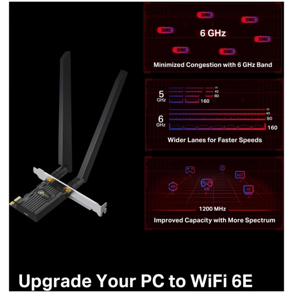 TP-Link AXE5400 Wi-Fi 6E Bluetooth 5.3 PCIe hálókártya Archer TXE72E #3