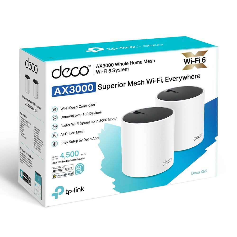 TP-Link AX3000 egész otthont lefedő Mesh Wi-Fi 6 rendszer DECO X55 (2-Pack) #3