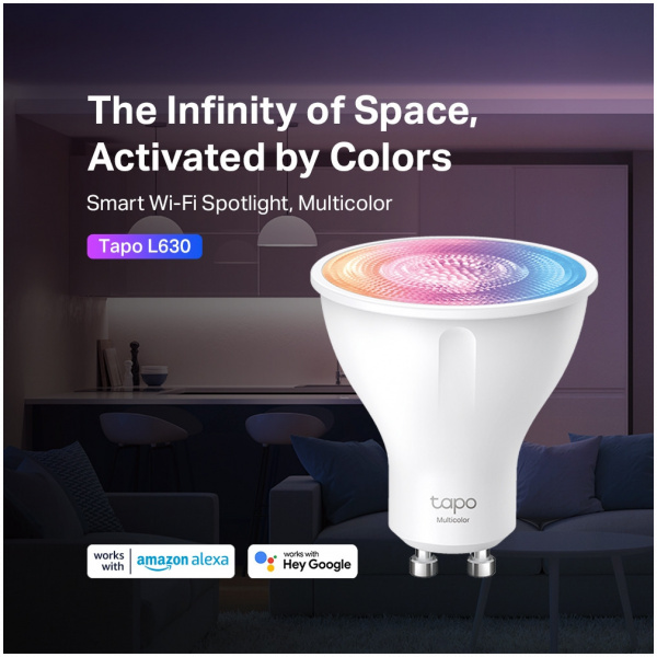 TP-Link Tapo L630 Okos Wi-Fi GU10 spot izzó, Multicolor #2