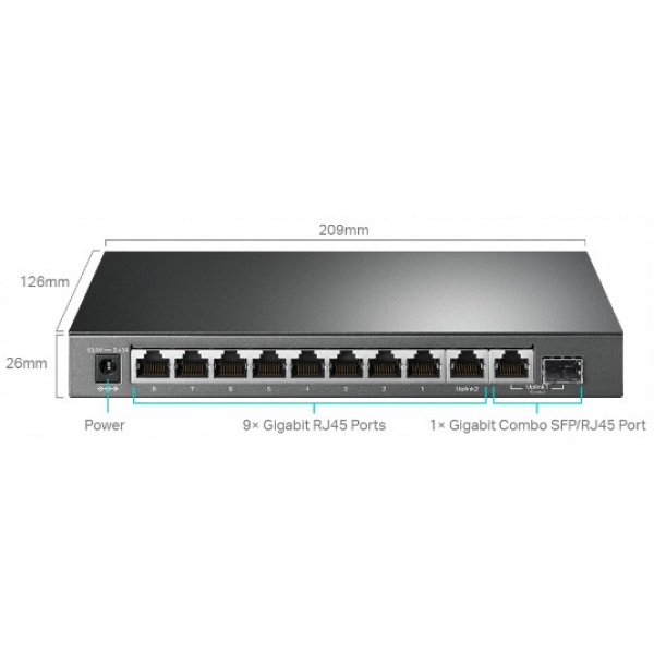 TP-Link TL-SG1210MPE 10-port Gigabit Easy Smart Switc switch 8 PoE+ porttal #3