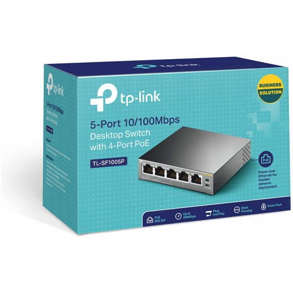 TP-Link TL-SF1005P 5-port PoE switch 4 PoE porttal (desktop) #3