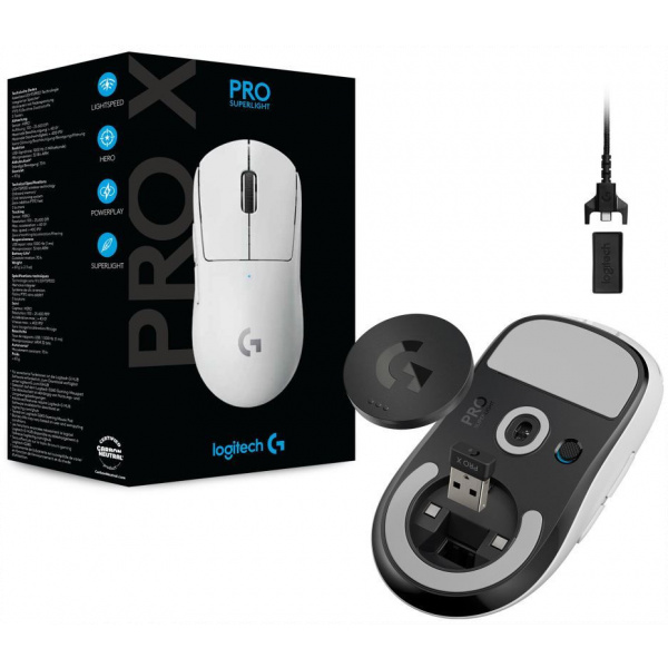 Logitech G PRO X Superlight Wireless vezeték nélküli egér, fehér #3