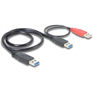 USB 3.0 (A) apa – 2x USB 3.0 (A) apa kábel 60+20cm Delock #2