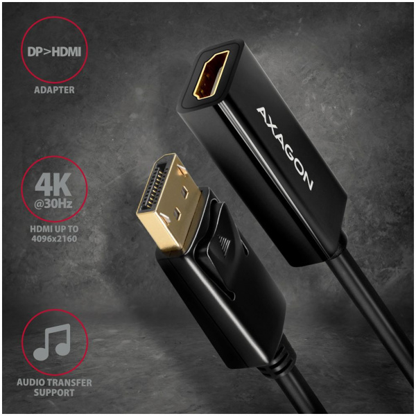 Axagon DisplayPort > HDMI átalakító 4K@30Hz #2