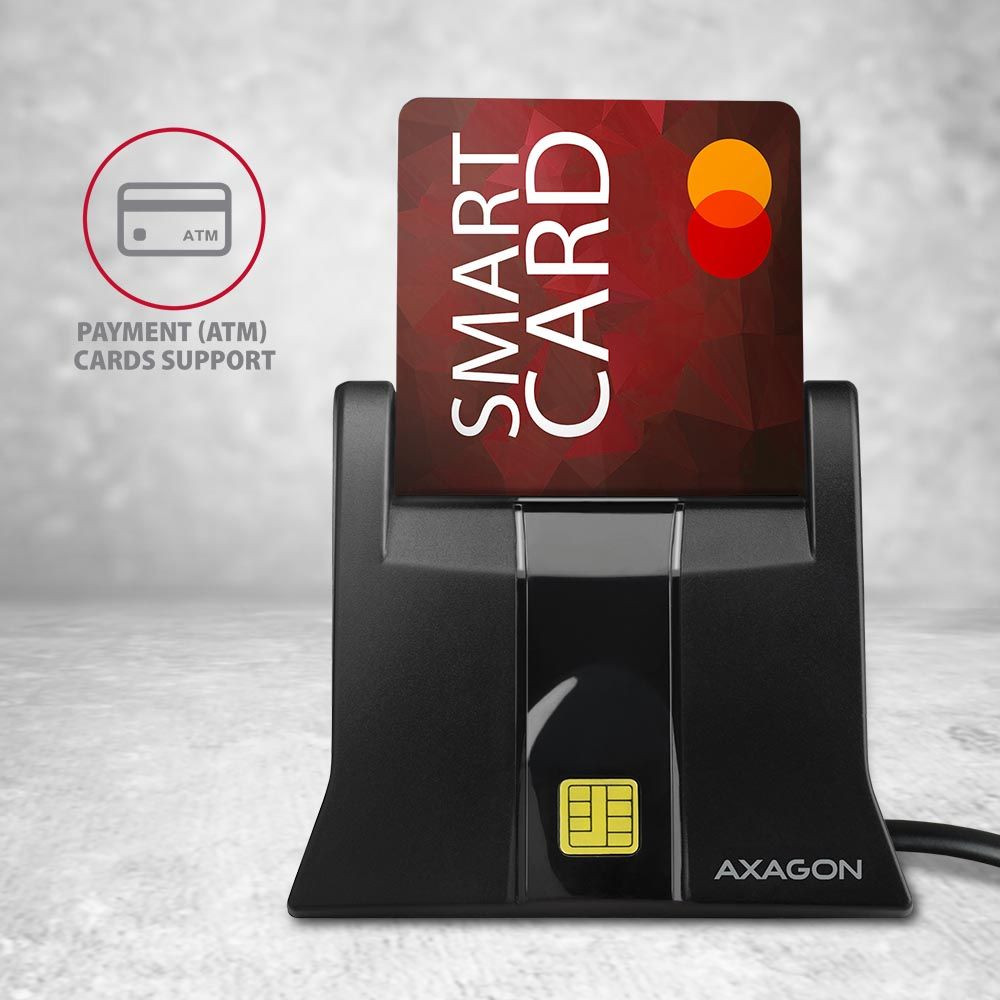Axagon CRE-SM4N Smart Card Standreader olvasó #3