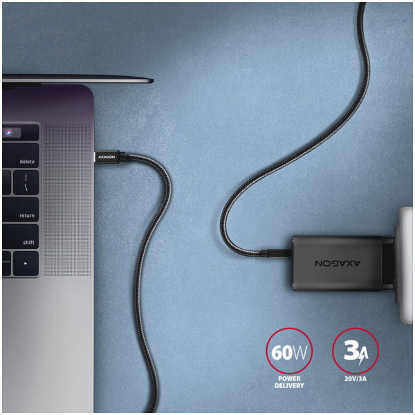 USB 3.2 (C) – USB 3.2 (C) (M/M) adat- és töltőkábel 3m Axagon #4