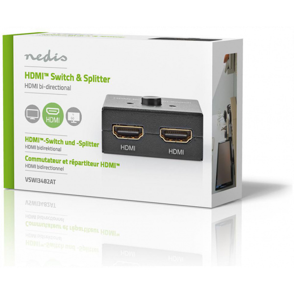HDMI manuális switch 2 port, 4K@60Hz (Nedis) #5