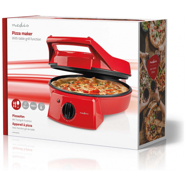 Nedis elektromos pizzakészítő és grillsütő (30cm) #8