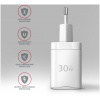 Axagon 220V-os USB-s fali gyorstöltő (1x QC3 USB + 1x PD3.0 USB-C) 30W fehér #2