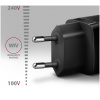 Axagon 220V-os USB-s fali gyorstöltő (1x QC3 USB + 1x PD3.0 USB-C) 30W fekete #3