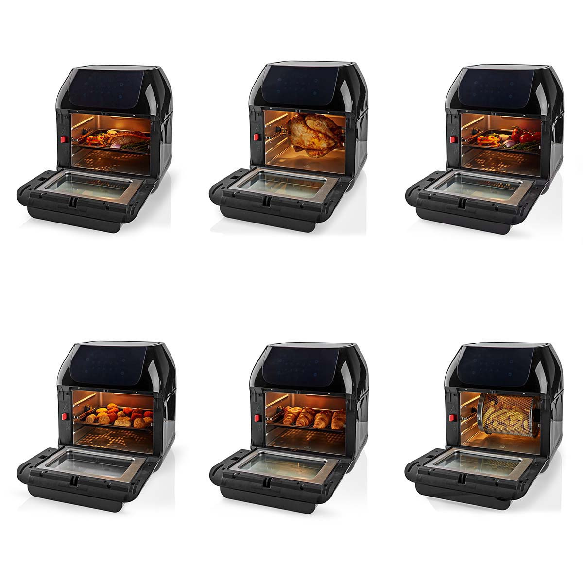 Nedis 9 az 1-ben forrólevegős sütő (1500W, 12l űrtartalom, időzítős) #8