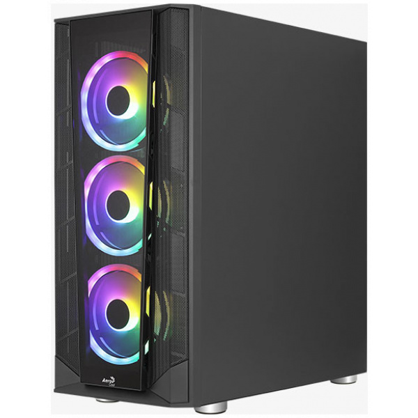 AeroCool Prism v2 FRGB ház edzett üveg oldallappal (fekete) #5