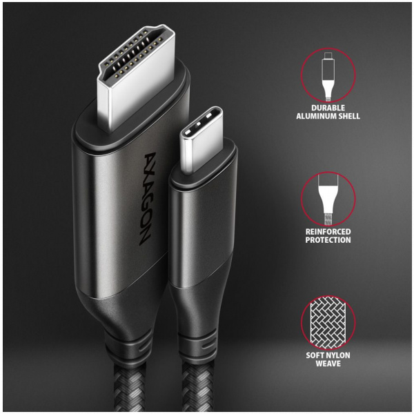 USB Type-C™ - HDMI 2.0a 4K kábel (aktív) 4K 60 Hz, 1,8m Axagon #3