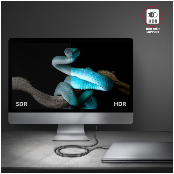 USB Type-C™ - HDMI 2.0a 4K kábel (aktív) 4K 60 Hz, 1,8m Axagon #6