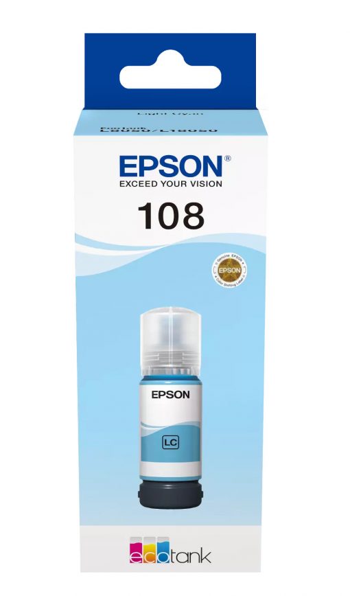 Epson 108 EcoTank tinta (világos cián) #2