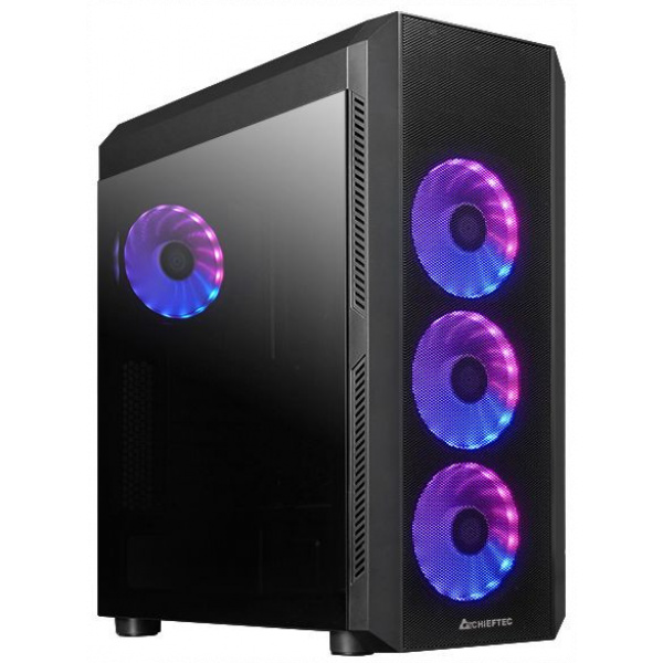 Chieftec Scorpion 4 ház üveg oldallappal, RGB vezérlővel (fekete) #3