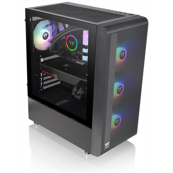 Thermaltake S200 TG ARGB ház üveg oldallappal, RGB világítással (fekete) #5