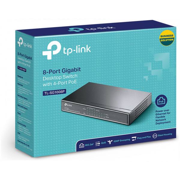 TP-Link TL-SG1008P 8-port Gbit switch 4 PoE porttal (desktop) #5