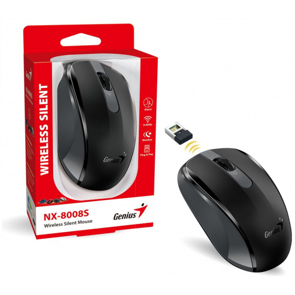 Genius NX-8008S Wireless Silent vezetéknélküli egér (fekete) #4