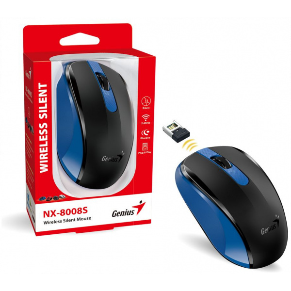 Genius NX-8008S Wireless Silent vezetéknélküli egér (kék) #4