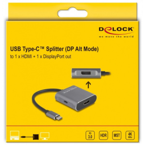 Delock USB Type-C™ > HDMI / DisplayPort MST átalakító PD-vel #2