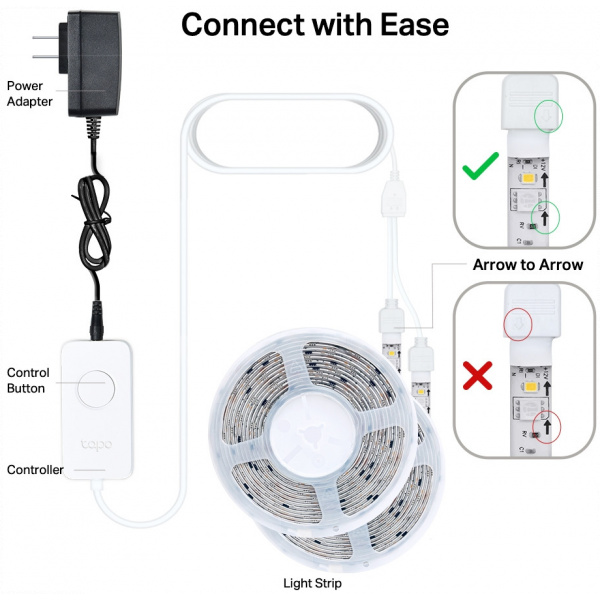 TP-Link Tapo L930-10 Smart Wi-Fi Light RGB LED szalag, 2x5m #9