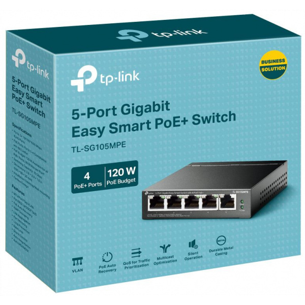 TP-Link TL-SG105MPE 5-port Gbit PoE Easy Smart switch 4 PoE+ porttal (desktop) #3