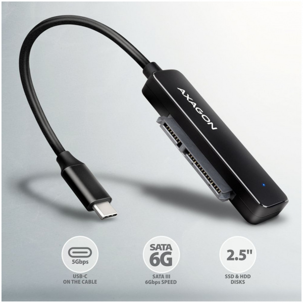 Axagon ADSA-FP2C USB 3.2 Type-C > 2,5" SATA (SSD / HDD) átalakító #2