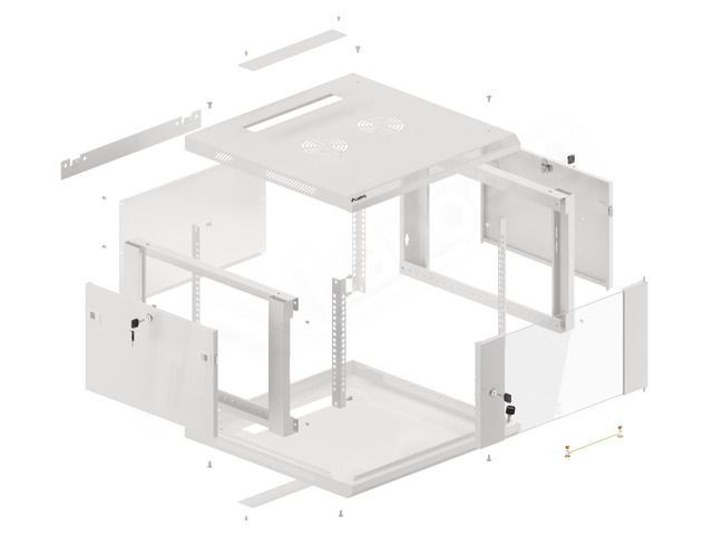 Lanberg 19" fali rackszekrény 6U (600x600 mm) #11