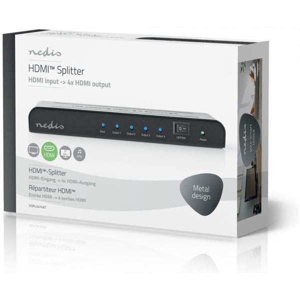 HDMI splitter (elosztó) 4K 60Hz, 4 port (Nedis) #6
