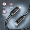 Axagon USB4 C – C adat- és töltőkábel (8K Ultra HD videó, PD 100W, 5A) 1m NEW #2