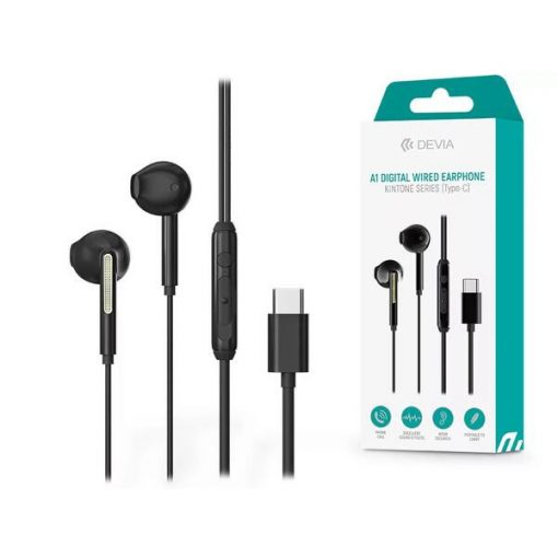 Devia Kintone A1 USB-C fülhallgató mikrofonnal (fekete) #2