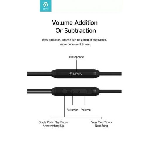 Devia Kintone A1 USB-C fülhallgató mikrofonnal (fekete) #4