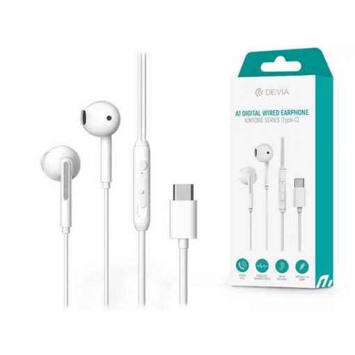 Devia Kintone A1 USB-C fülhallgató mikrofonnal (fehér) #2