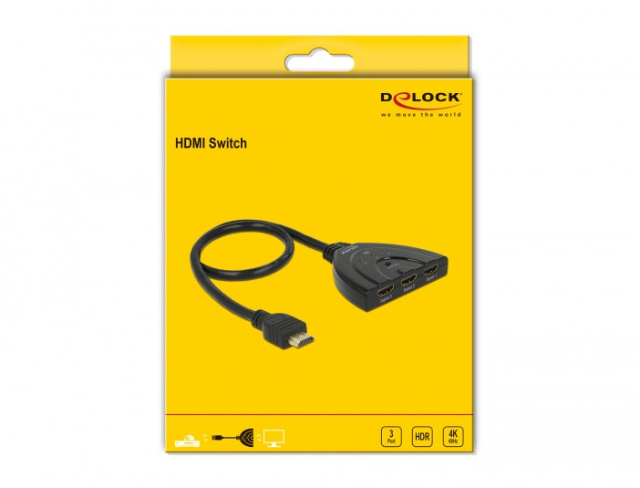 Delock HDMI UHD-kapcsoló, 3x HDMI-bemenet > 1x HDMI-kimenet, 4K #4