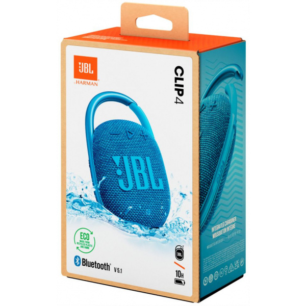 JBL Clip 4 ECO hordozható Bluetooth hangszóró (kék) #5