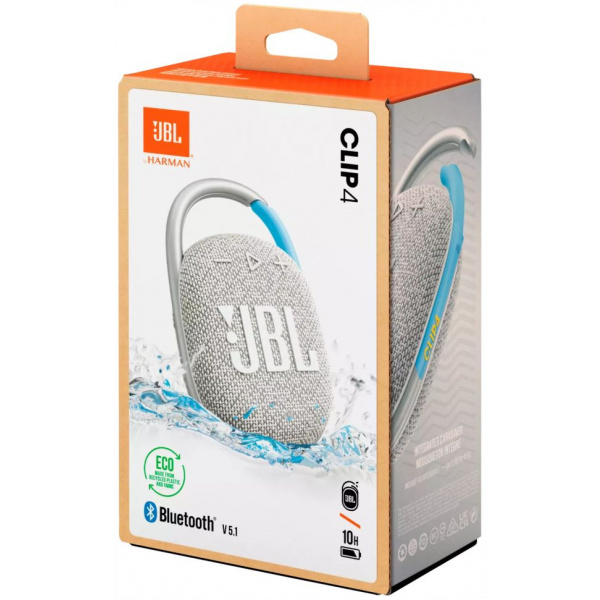 JBL Clip 4 ECO hordozható Bluetooth hangszóró (fehér-kék) #5