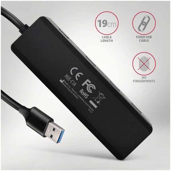 4-portos USB HUB Axagon HUE-C1A (USB 3.2) Type-A csatlakozóval #5
