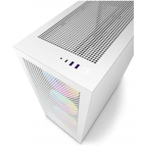 NZXT H7 Flow RGB ház üveg oldallappal (fehér) #6
